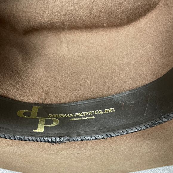 Dorfman Pacific Gunslinger Hat Green Wool Felt Leather Band Concho Thunderbird 7 - Picture 13 of 14